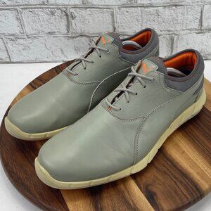 Puma Ignite 18866301 Mens 11 Gray Orange Spikeless Lace Up Leather Golf Shoes